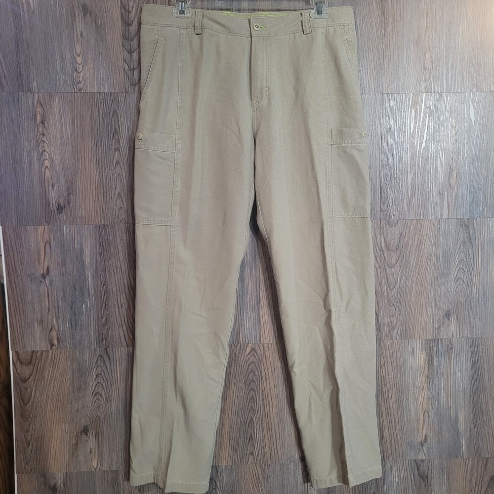 Tommy Bahama Relax Key Grip Pants 36 x 34 Shoreline Beige Lyocell Beach Vacation